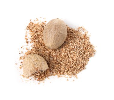 Tam, kesilmiş hindistan cevizi ve toz beyaz, üst manzara