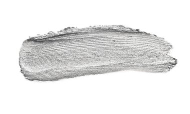 Beyaz, üst manzarada izole edilmiş güzel krem rengi göz farı örneği