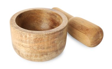 ahşap harç üzerine beyaz izole havaneli ile