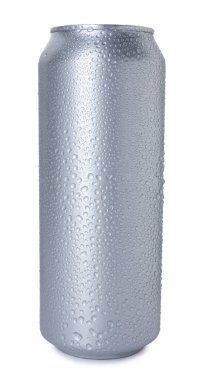 Bir ıslak teneke beyaz teneke üzerinde izole