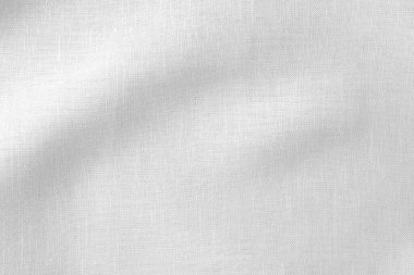 Arkaplan olarak beyaz kumaşın dokusu, üst görünüm