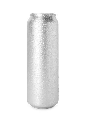 Bir ıslak teneke beyaz teneke üzerinde izole