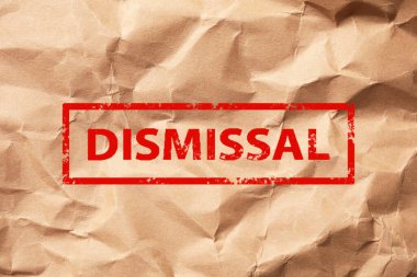 Kırmızı damga Buruşuk kağıt tabaka, üst görünüm