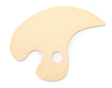 Boş ahşap palet beyaz, üst görünümde izole