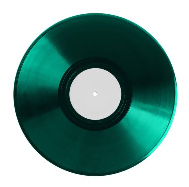 Beyaz arkaplanda renk plağı kaydı, üst görünüm