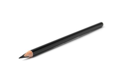 Bir siyah kaş kalemi beyaza izole edilmiş.