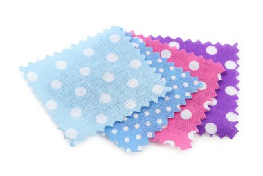 Benekli kumaş örnekleri beyazda izole edildi