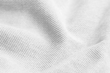 Texture of white fabric as background, closeup