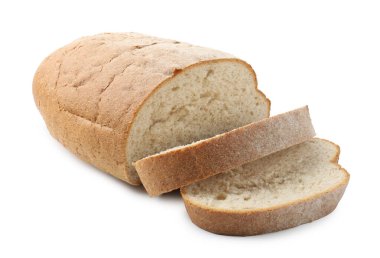 ekmek üzerine beyaz izole kesmek