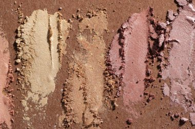 Kahverengi arka planda farklı göz farı lekeleri, düz yatış