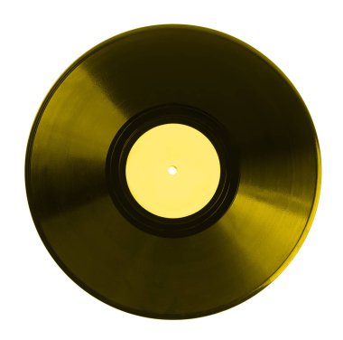 Beyaz arkaplanda renk plağı kaydı, üst görünüm