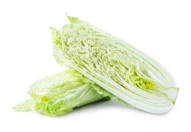 Beyazlara ayrılmış taze Çin lahanaları.