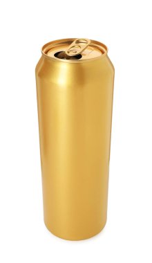 Beyaz teneke bir altın teneke kutu.