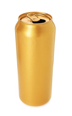 Beyaz teneke bir altın teneke kutu.