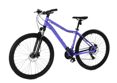 Beyaz arkaplanda renk çerçeveli bir bisiklet