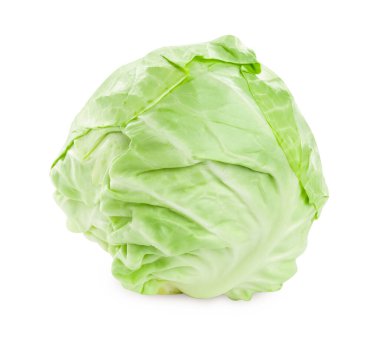 Taze bir lahana beyazda izole edilmiş.