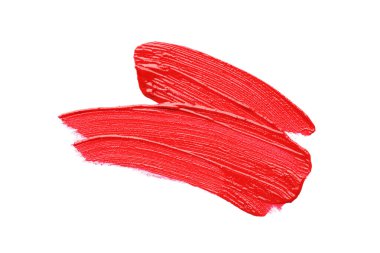 Üst görünümde izole edilmiş ruj örneği