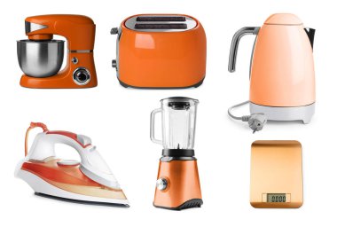 Karıştırıcı ve diğer ev aletleri beyaz, set