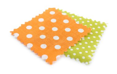 Benekli kumaş örnekleri beyazda izole edildi