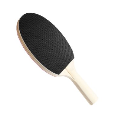 Bir pinpon raketi beyaza izole edilmiş.