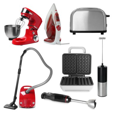 Karıştırıcı ve diğer ev aletleri beyaz, set