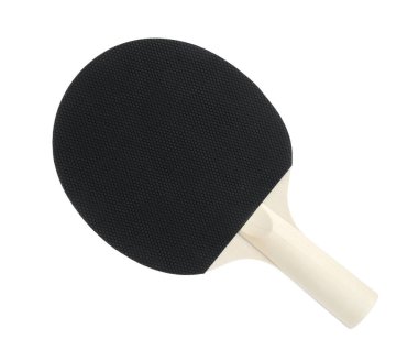 Bir pinpon raketi beyaza izole edilmiş.