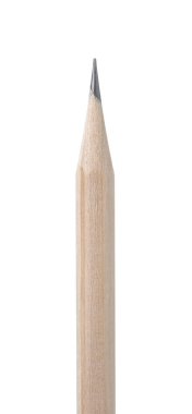 Bir grafit kalem beyaz üzerine izole, yakın plan