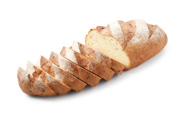 ekmek üzerine beyaz izole kesmek