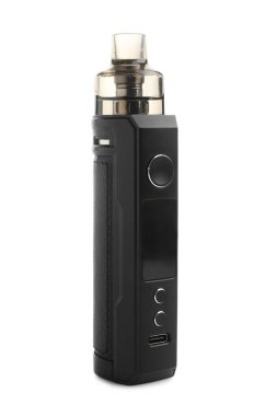 Siyah elektronik sigara içme aygıtı beyaza izole edildi