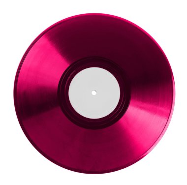 Beyaz arkaplanda renk plağı kaydı, üst görünüm