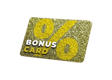 Beyaz arkaplanda şık tasarımı olan bonus kart