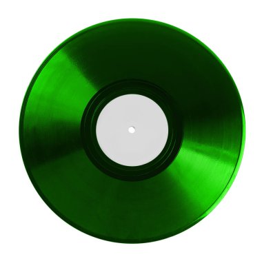 Beyaz arkaplanda renk plağı kaydı, üst görünüm