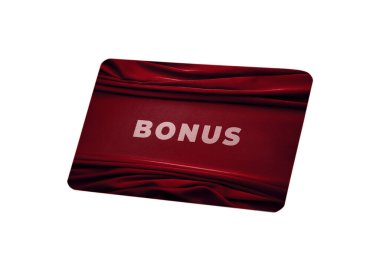 Beyaz arkaplanda şık tasarımı olan bonus kart