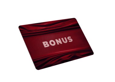 Beyaz arkaplanda şık tasarımı olan bonus kart
