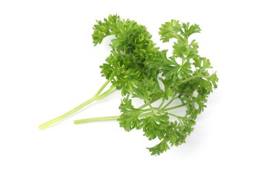 Beyaz maydanozlu taze maydanozlar.