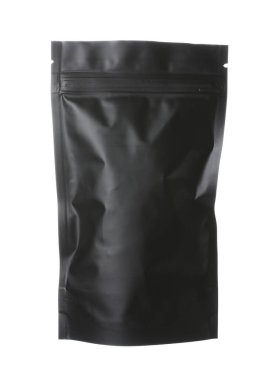 Bir fermuarlı stand-up kesesi beyaza izole edilmiş. Tasarım için model