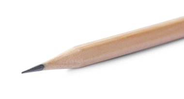 Bir grafit kalem beyaz üzerine izole, yakın plan