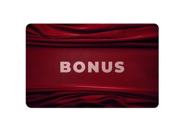 Beyaz arkaplanda şık tasarımı olan bonus kart