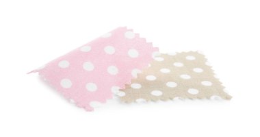 Benekli kumaş örnekleri beyazda izole edildi