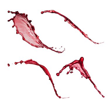 Kırmızı şarap beyaza ıssız bir şekilde sıçrıyor.