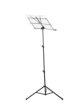 Beyazlar üzerinde izole müzik sayfaları ile durun