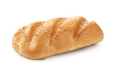 ekmek üzerine beyaz izole susam ile