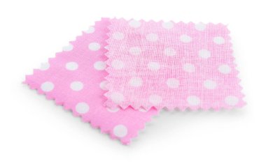 Benekli kumaş örnekleri beyazda izole edildi