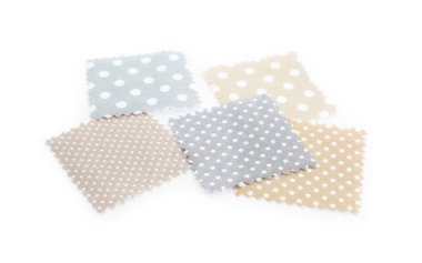 Benekli kumaş örnekleri beyazda izole edildi