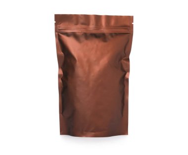 Bir fermuarlı stand-up kesesi beyaza izole edilmiş. Tasarım için model