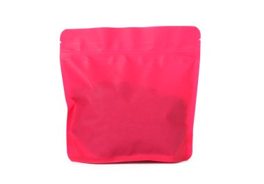 Bir fermuarlı stand-up kesesi beyaza izole edilmiş. Tasarım için model