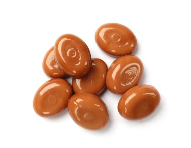 Beyaz manzaralı, tatlı karamel şekerler.