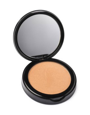 Açık yüz pudrası ve beyaz ayna.