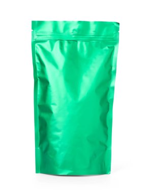 Bir fermuarlı stand-up kesesi beyaza izole edilmiş. Tasarım için model