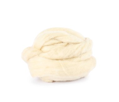 Beyazda izole edilmiş hissetmek için yumuşak yün